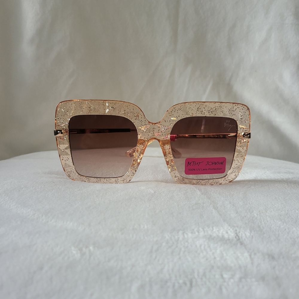 Betsey Johnson Gold ,sparkle sunglasses.